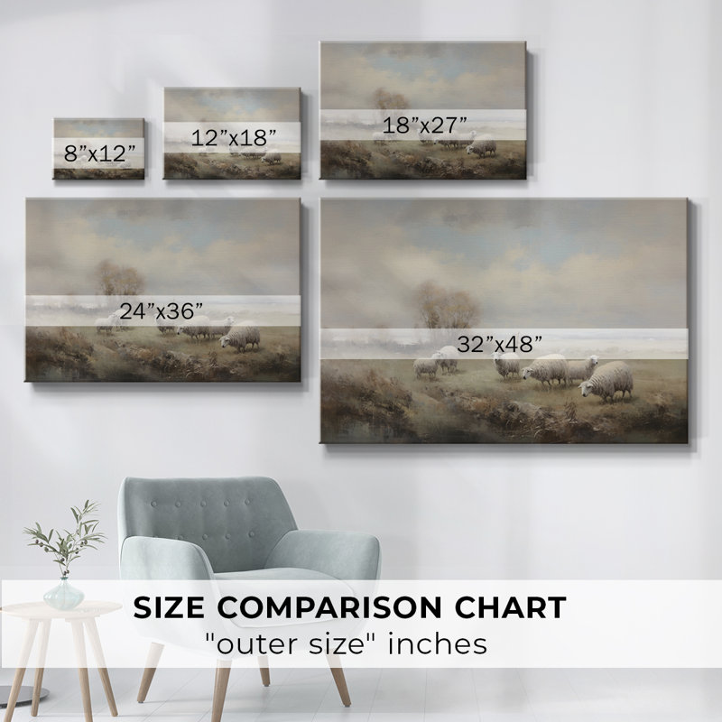Paysage rétro - CCLX, H 33 po x l 49 po x P 1,5 po, Toile tendue