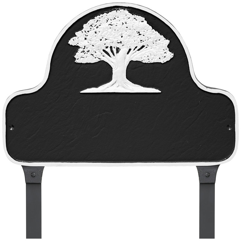 Plaque d'adresse sur 1 ligne, Noir / Blanc, Oui
