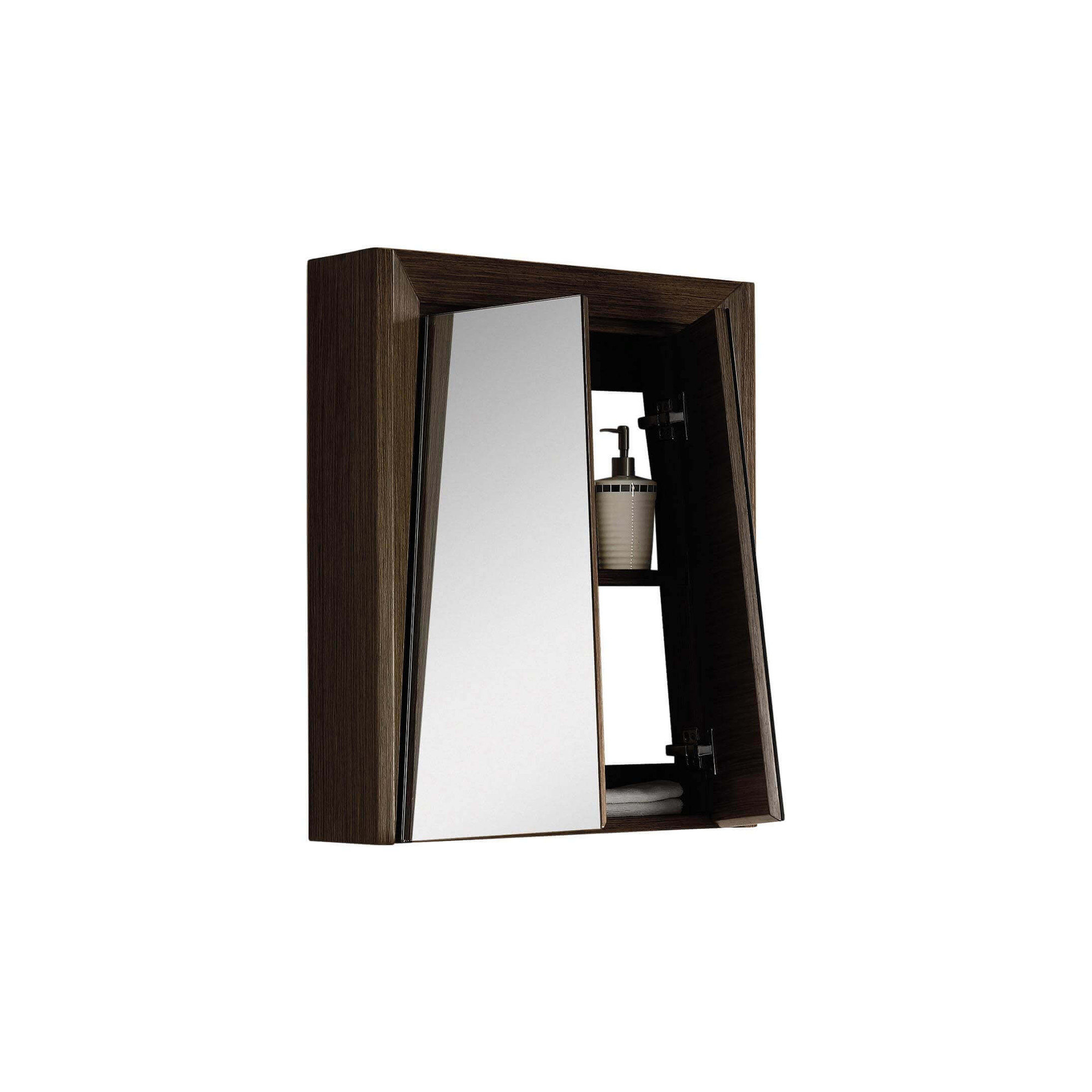 Heyer Surface Medicine Cabinet, 27.13" H x 23.63" W x 6" D, Ebony Wave