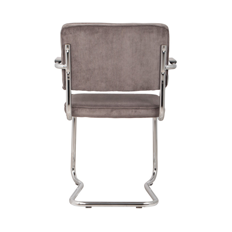 Chaise en porte-à-faux rembourrée Ridge, Gris