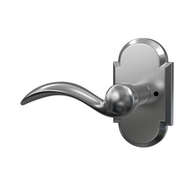 Levier d'intimité Bravura 909-G2 sur rosette arquée en nickel satiné - R