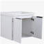 Lavabo de salle de bain 60 po à fermeture en douceur avec bol et petite tablette de rangement-1229151820