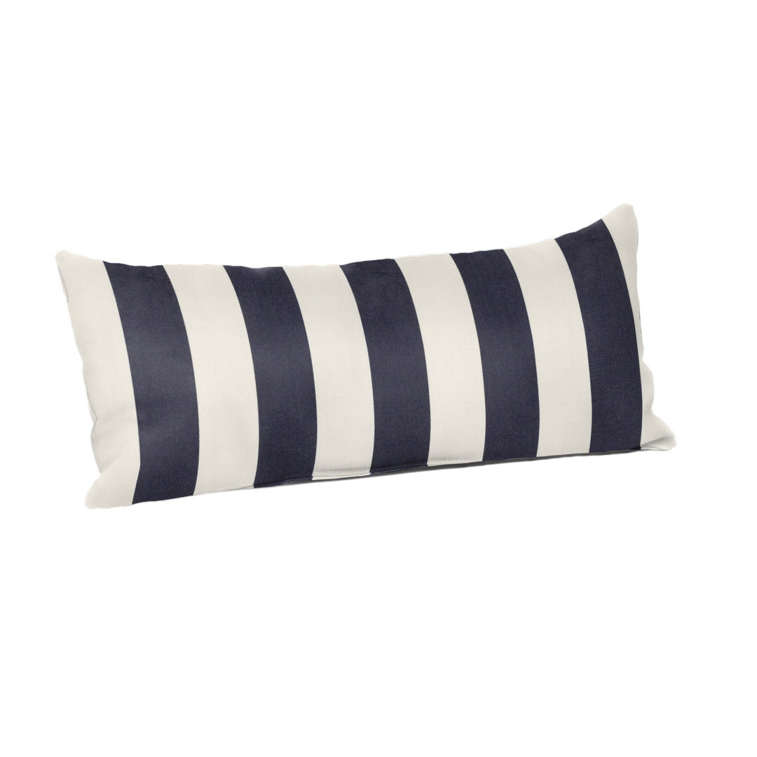 Casual Cushion Stripe Sunbrella® Fabric 1-Piece Indoor/Outdoor Lumbar Pillow, 22"W x 9"L Thomasville At Home 