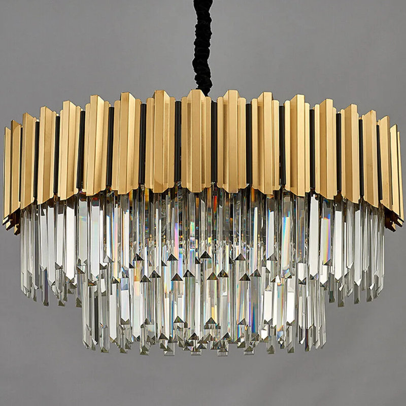 Holiday Glam Gold Chandelier – Elegant Ceiling Light for Living Room, Kitchen, Dining Room & Hallway