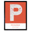 Peshawar Pakistan City Map Orange 1 Piece Single Picture Frame Wall Art