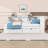 Queen Size Wood Daybed with LED Lighting and Built-In Storage, USB Charging Ports-460018621