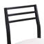 Chaise de salle à manger noire et beige (ensemble de 2)