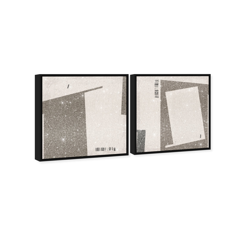Structural Set Set by Oliver Gal, 21"H x 21"W, Black Floater Frame