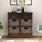 Small Console Table with Drawers and 4 Removable Rattan Basket-1505795737