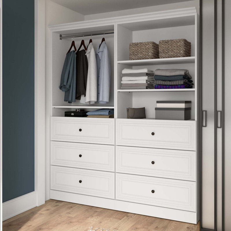Alvaretta 72" W Closet System Walk-In Tower, White