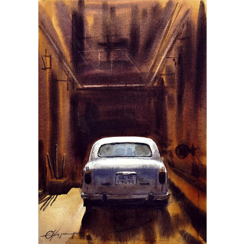 L'ambiance rétro | Aquarelle | Décoration murale