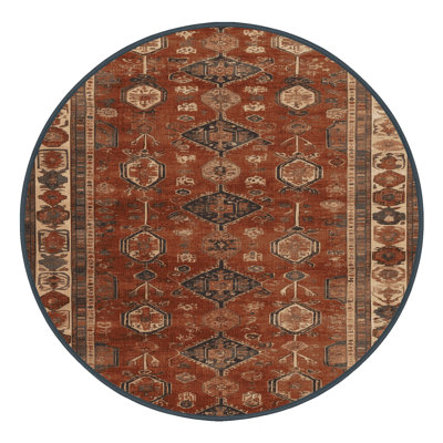 Tapis brun turc lavable à la machine