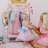 Teamson Kids Pink Wooden Open Armoire with Mirror