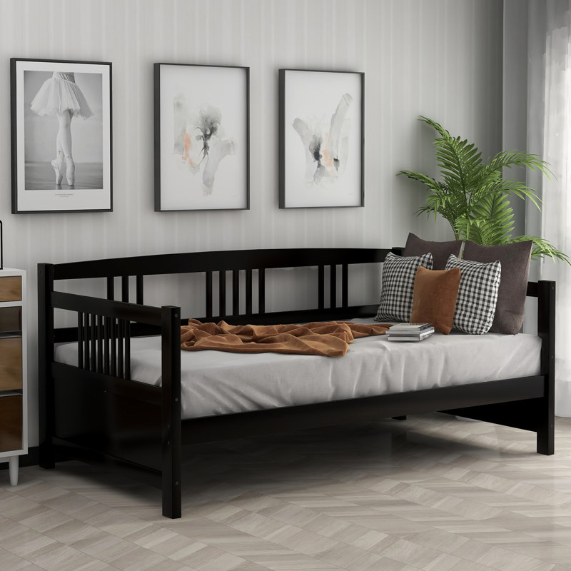 Lit de jour moderne en bois massif, Espresso