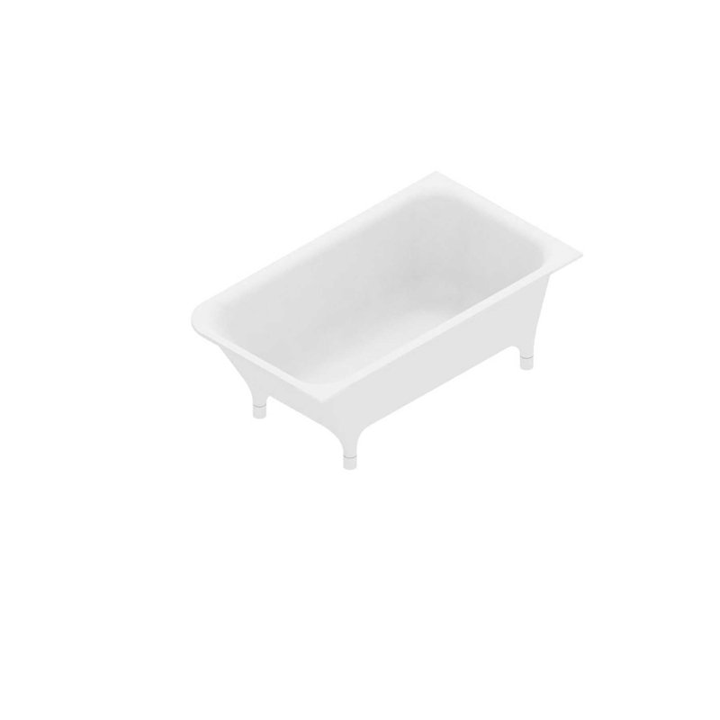 Zucchetti Morphing Freestanding Bathtub 59'' L x 31-1/2'' W, Matte White Cristalplant