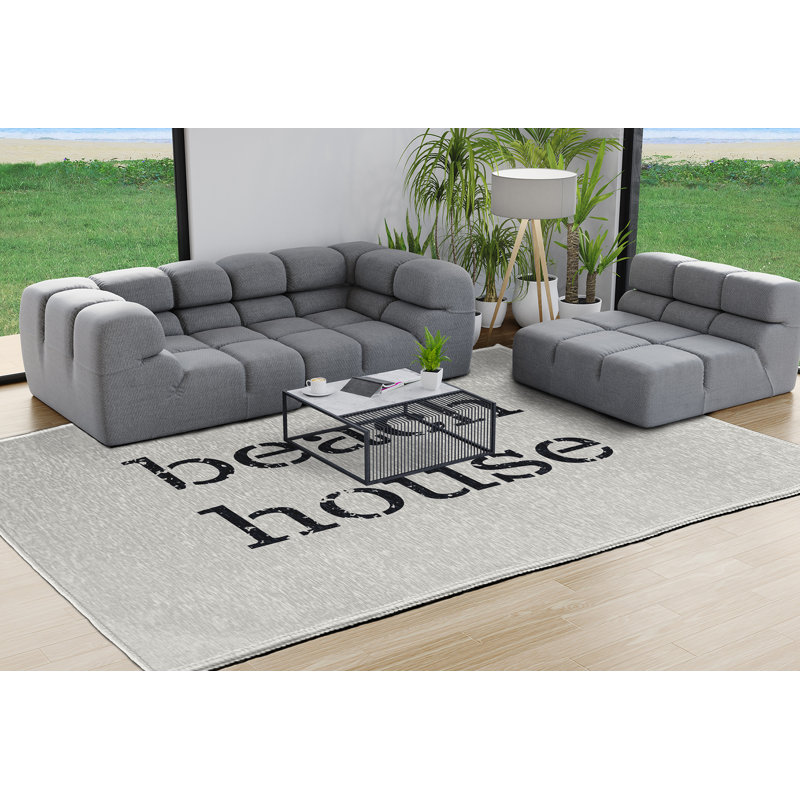 Tapis blanc / noir Flatweave, Rectangle 8 pi x 10 pi