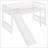 Twin Size Pine Wood Loft Bed with Slide &amp; Ladder - White, No Box Spring Needed