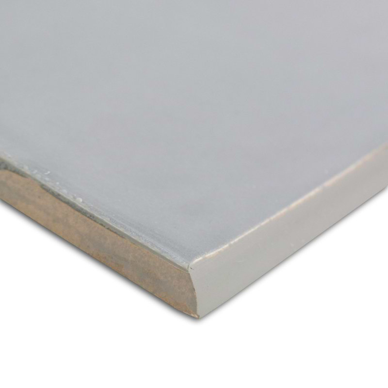 Santa Monica 4x12 Glossy Bullnose Tile Trim, Gray