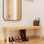 Banc de rangement pour chaussures en bois massif, 52 po