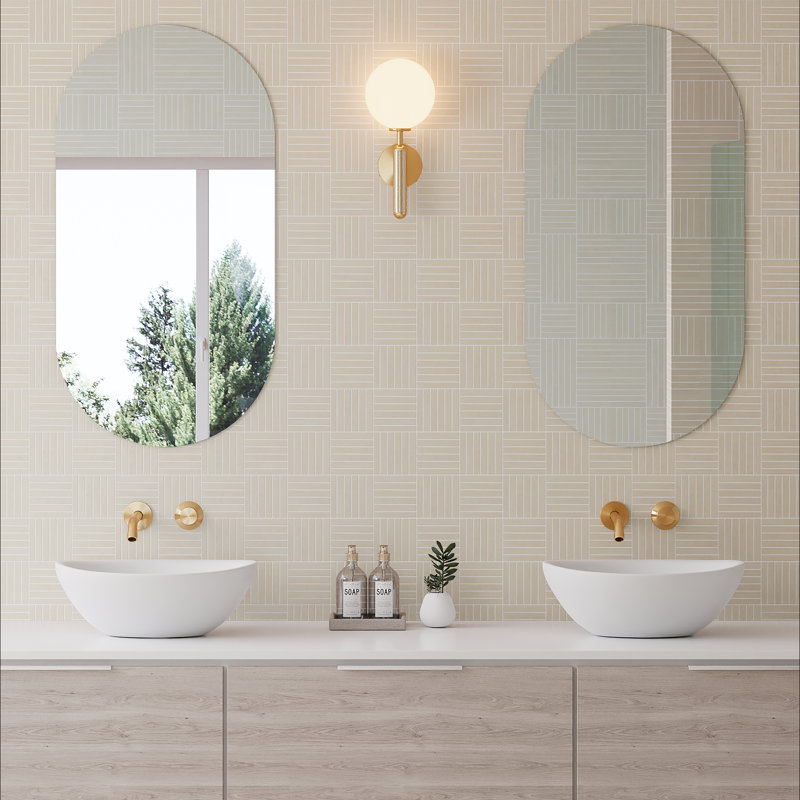 Sahara 0.5" x 4" Porcelain Linear Mosaic Tile, Gray