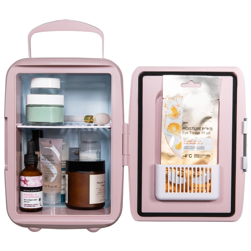 Russell Hobbs 4l Mini Compact Cooler For Drinks And Cosmetics, Retro Style,, Pink