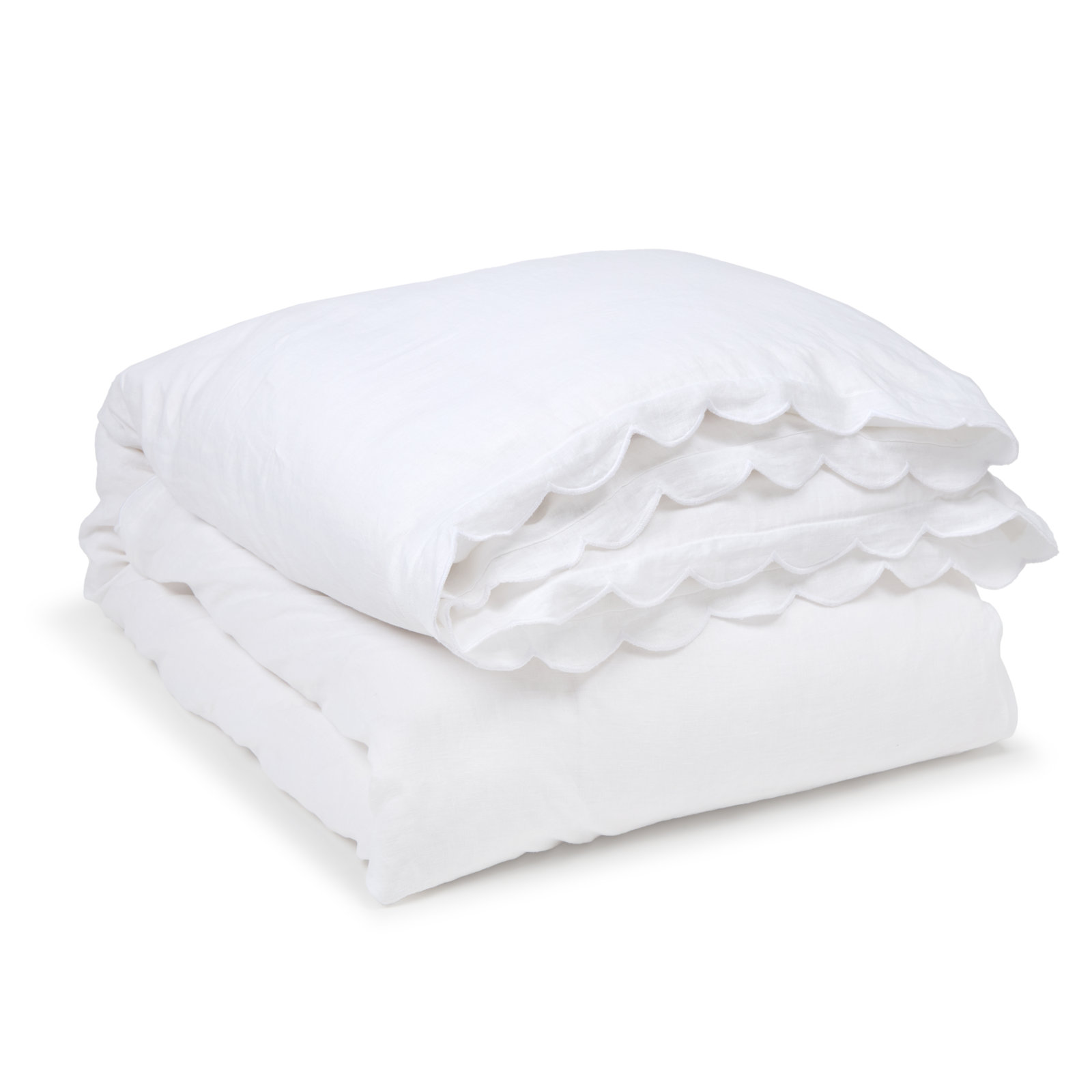 Kelly Linen Duvet Cover, Queen Duvet Cover, White