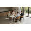 Stone Top Metal Base Dining Table
