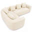 Canapé modulaire à assise profonde en L rembourré avec coussins Modern Modern-1179766510-1179766508