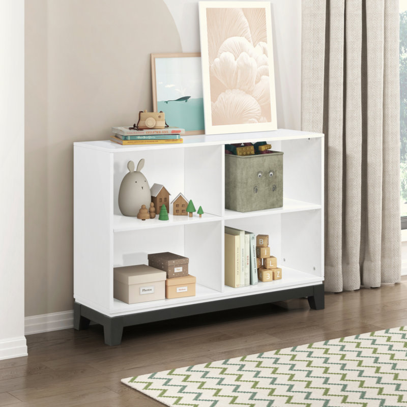 Bookcase, White, (4 Shelves) 30.5"H x 42.5"W x 13"D