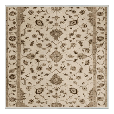 Machine Washable Tabriz Beige Area Rug