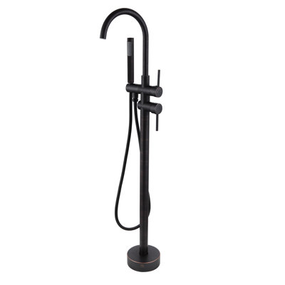 2 Handle Floor Freestanding Tub Filler with Diverter