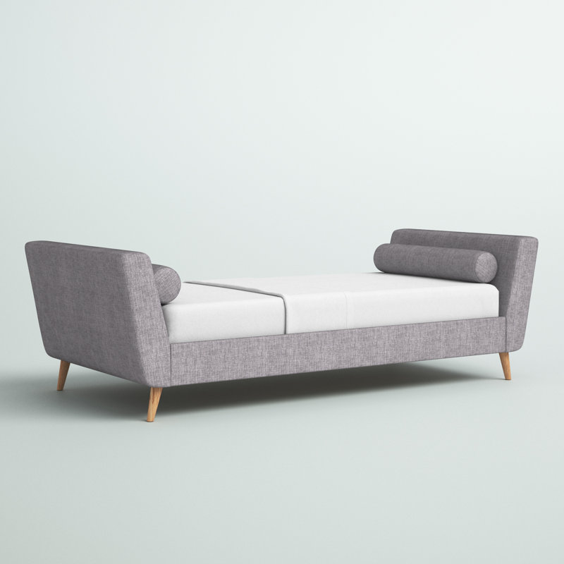 Forkey Upholstered Daybed, Grey Linen