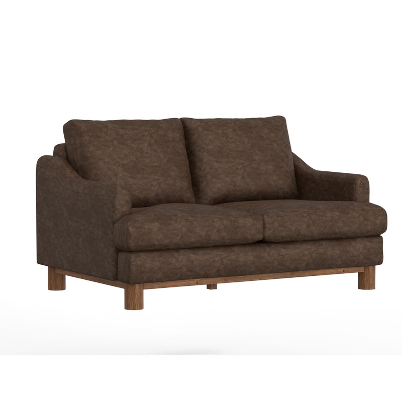 Olimpia Upholstered 59.5'' Loveseat, Hickory