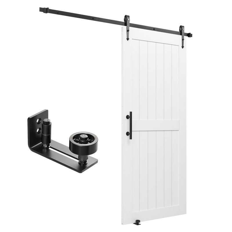Sliding Barn Door with Hardware Kit  MDF Panel PVC Surface, 914mm x 2134mm