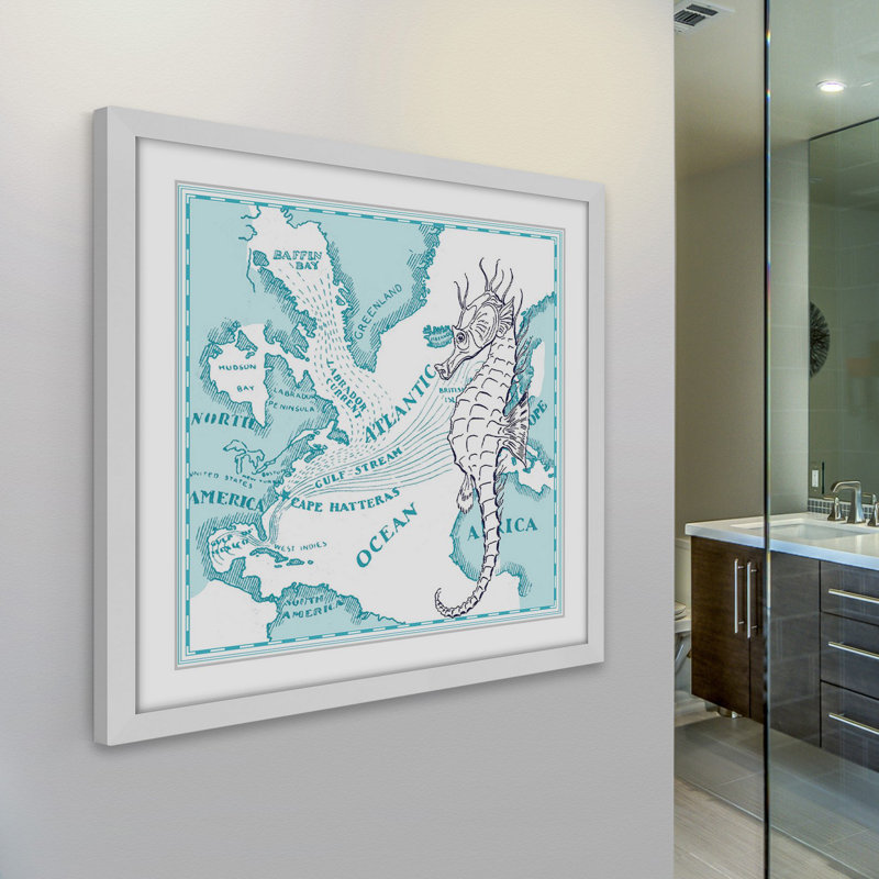 Seahorse - Print on Canvas, 41cm H x 41cm W x 3.81cm D