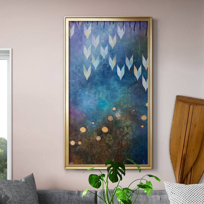 My Constellation I - Peinture sur toile encadrée, Doré, H 22,5 po x l 42,5 po x P 1,5 po
