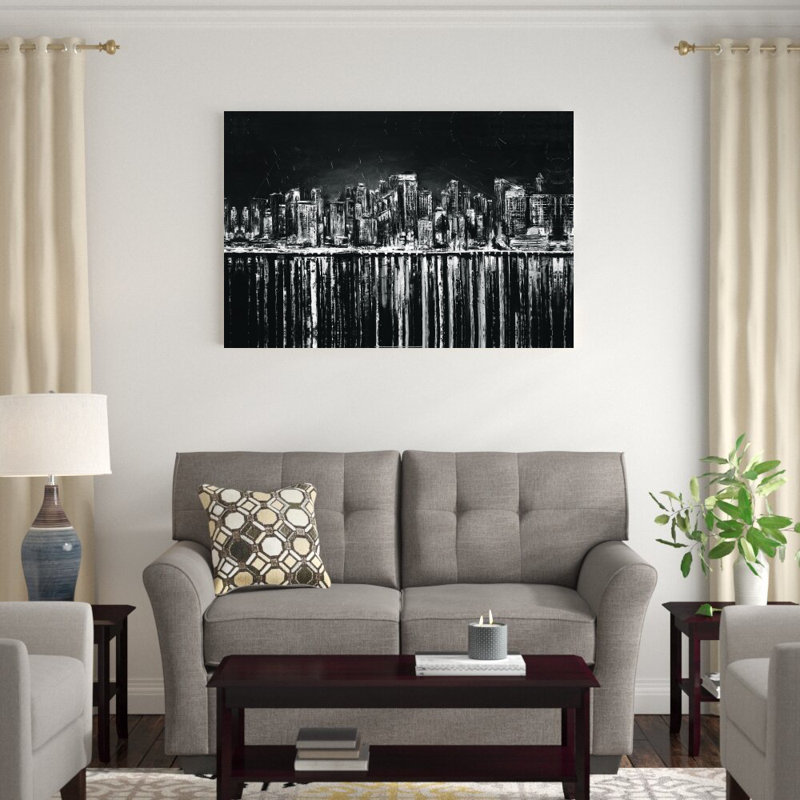 «Nighttime Cityscape», reproduction sur toile, H 32 po x l 48 po
