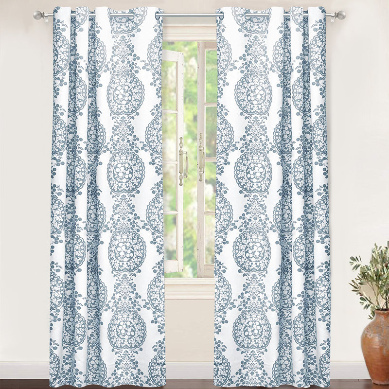 Jayton Room Darkening Curtain Pair, Dusty Blue, 52" W x 96" L