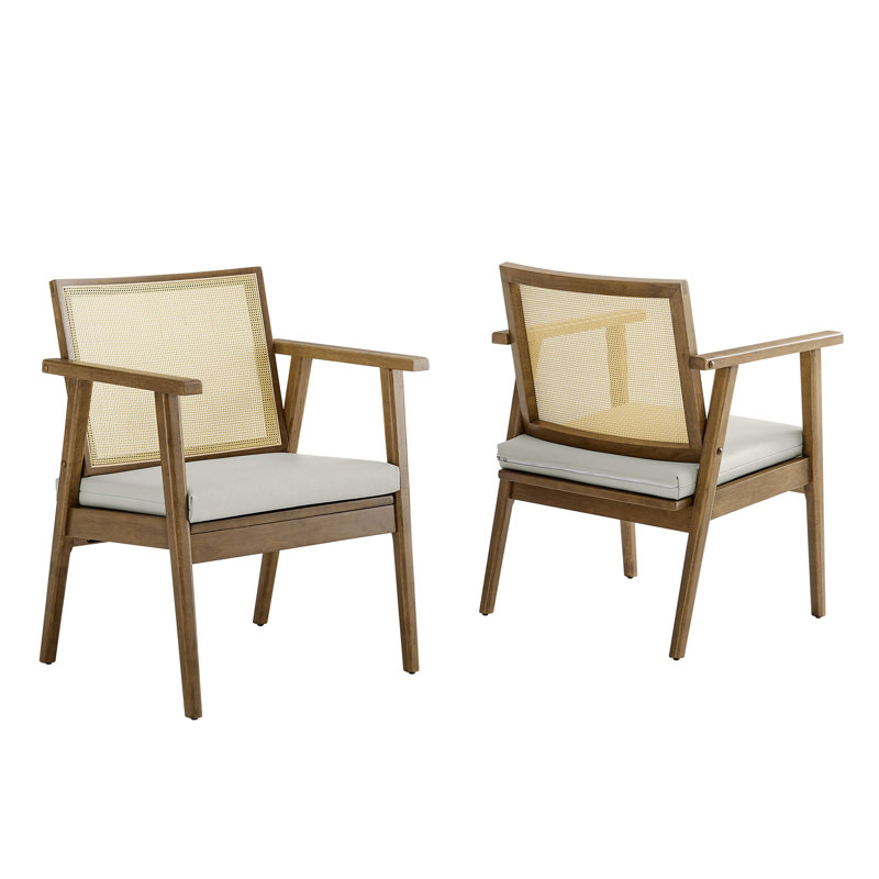 Ensemble de 2 fauteuils Thera, Similicuir chêne