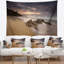 Tapisserie «Beach Peaceful Seashore» avec vagues blanches-28506734