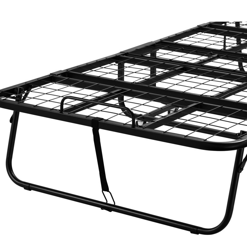 Lit simple 38 po x 75 po avec 5 matelas en mousse à mémoire de forme, pliable pour les invités, structure stable, repose-pieds confortable, roues verrouillables de haute qualité, bon support, housse résistante