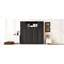Lit escamotable double avec armoires de rangement, noir