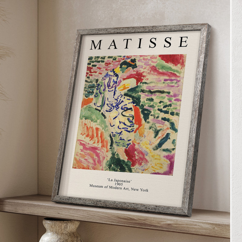 Matisse CCIII Framed Print - Solid Wood, 30" H x 24" W, Vintage Silver