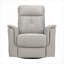 Fauteuil inclinable pivotant inclinable par FlowLuxe, siège de confort moderne pour le salon, fauteuil d'appoint rembourré en cuir argenté Classic-108120787