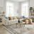 Lima Plush Boucle Sectional Sofa With Wide Armrests & Extra Pillows