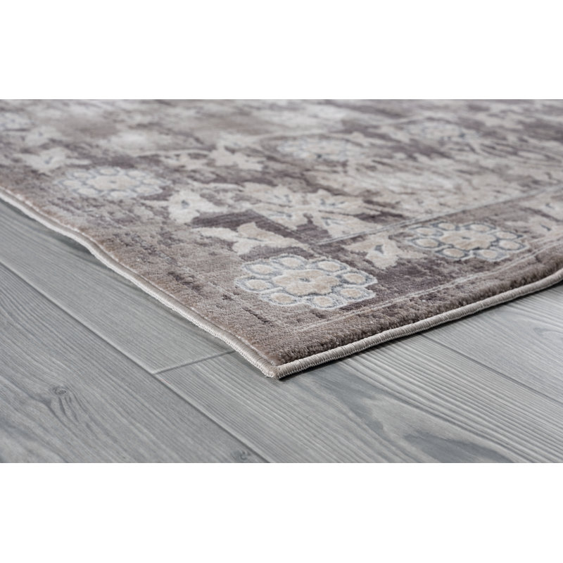 Tapis taupe / brun Rummond, Rectangle 1 pi 7 po x 3 pi