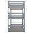 Twin Triple Rubber Wood Bunk Bed, With Ladders-1876916149