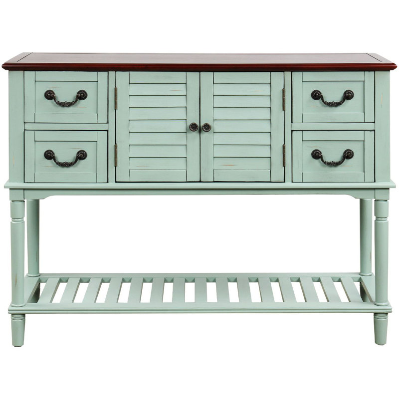 Lumpkin 45.3'' Console Table, Antique Blue