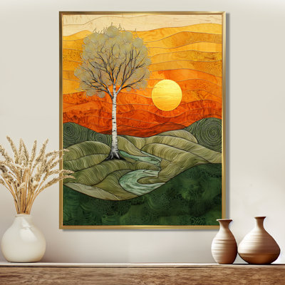 Nature, bouleau avec racines de Serenity IV - Art mural encadré