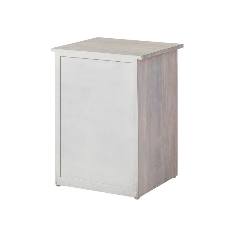 Kashmir 45cm W Solid Wood Bedside Table, Left Orientation